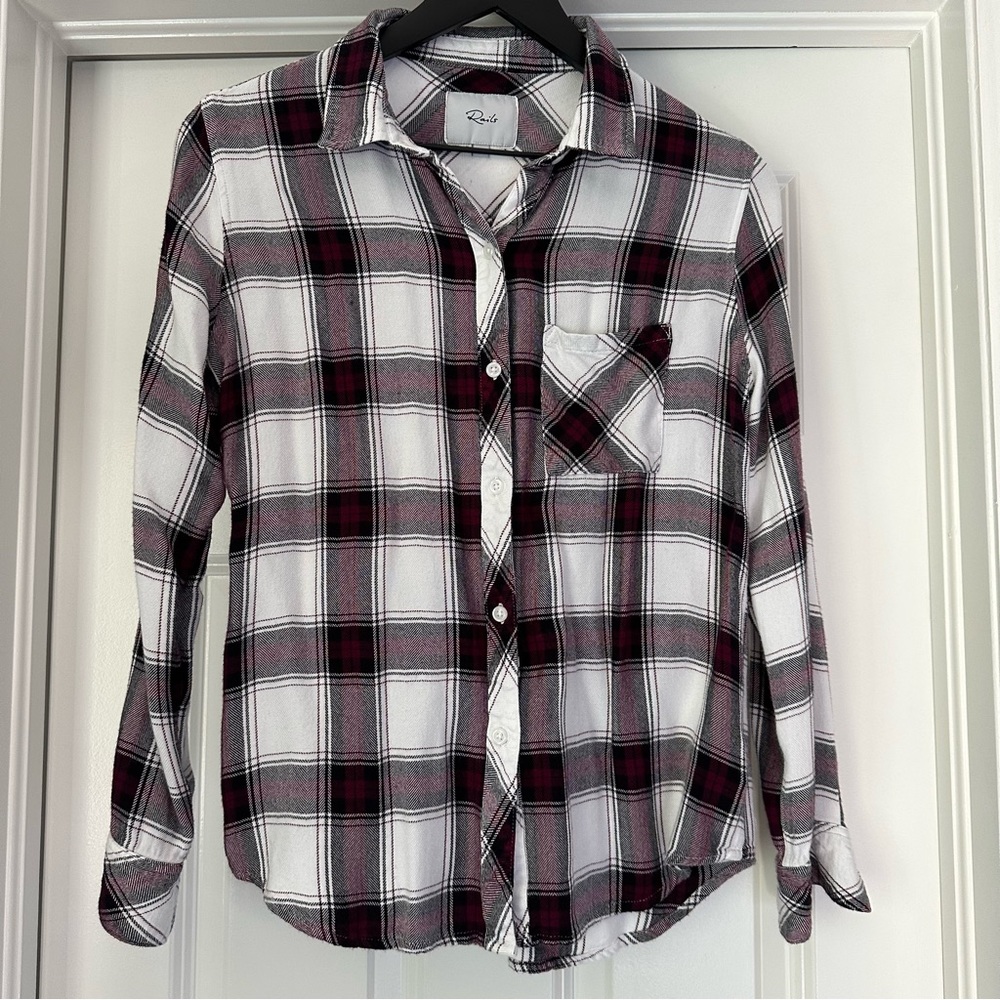 Rails Hunter Plaid Button-Up Shirt - Size S